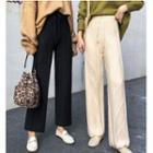 Cable-knit Wide-leg Pants