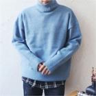Mock-turtleneck Boxy-fit Sweater