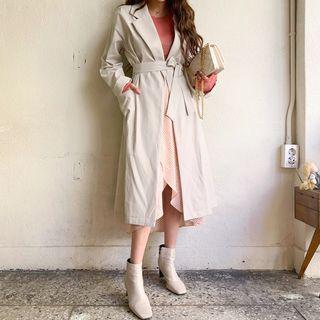 Drop-shoulder Long Robe Coat
