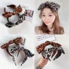Leopard-print Bow Headband