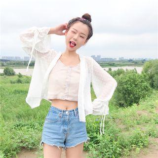 Open-front Chiffon Cover-up