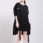 Strapped Elbow-sleeve A-line Dress