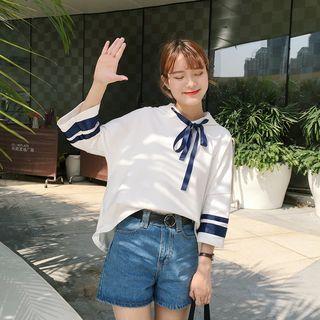Bow 3/4-sleeve Hoodie