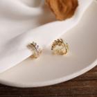 Leaf Clip On Earring 1 Pair - Clip On Earring - Gold - One Size