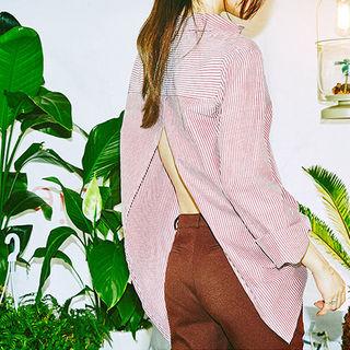 Open-back Striped Shirt