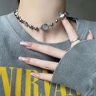 Gemstone Choker Necklace Silver - One Size