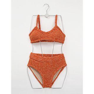 M Lange Rib-knit Bikini Set
