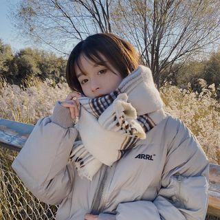 Striped Fleece Scarf Almond - One Size