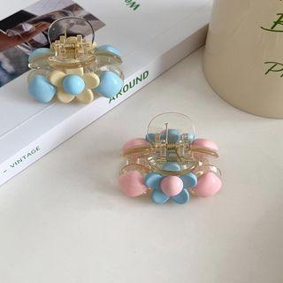 Flower Bead Plastic Hair Clamp