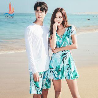 Couple Matching Rash Guard / Shorts / Swim Dress / Set