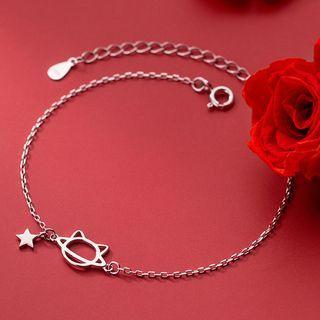 Cat Planet Sterling Silver Bracelet Silver - One Size