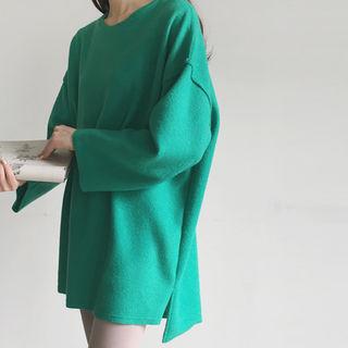 Brushed Fleece Dip-back Top