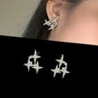 Star Alloy Earring 1 Pair - Silver - One Size