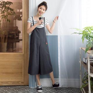 Cropped Wide-leg Dungaree