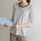 Long-sleeve Ringer Stripe T-shirt
