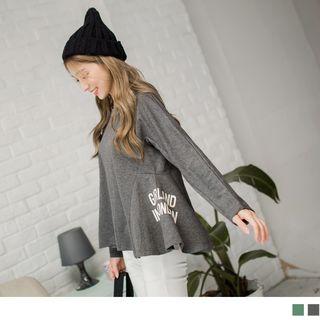 Long Sleeve Lettering Tent Top