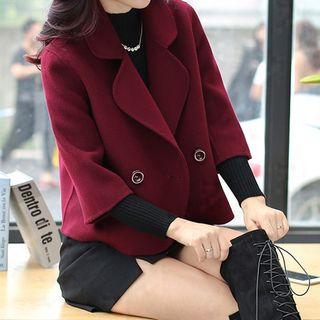 Elbow-sleeve Double-breasted Jacket