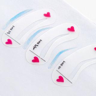 Set Of 3: Eyebrow Stencils As Figure Shown - One Size