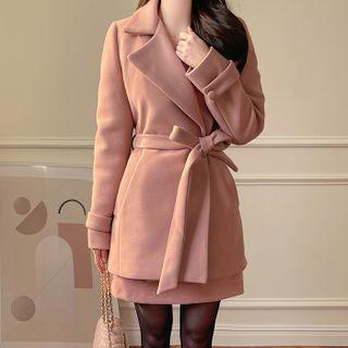 Tie-waist Quilted Wrap Coat