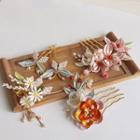 Faux Pearl Flower Hair Comb Clip / Fringed Hair Stick / Butterfly Hair Stick / Set