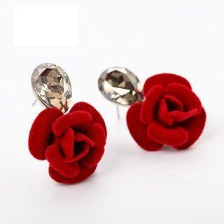 Jeweled Rosette Earrings