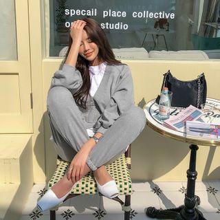 Athleisure Layered Pullover & Jogger Pants Set