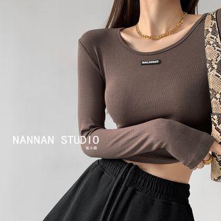 Labeled Slim-fit Crop T-shirt In 7 Colors