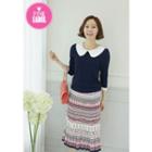 Lace-trim Peter-pan Collar Top