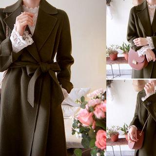 Hand Made Wool Coat With Sash