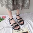Buckled Strappy Flat Sandals