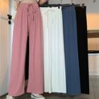 High-waist Shift Wide-cuff Pants