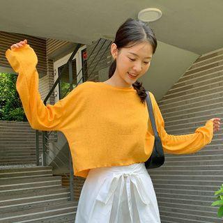 Drop-shoulder Crop Top