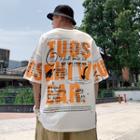 Short-sleeve Letter Back T-shirt