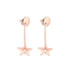 Simple Temperament Plated Rose Gold Star Tassel 316l Stainless Steel Earrings Rose Gold - One Size