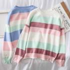 Colorblock Loose-fit Knit Sweater