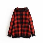 Gingham Check Hooded Sweater