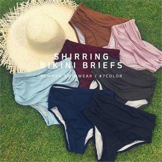 Shirred Colored Swim Shorts