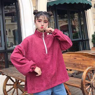 Half Zip Corduroy Pullover