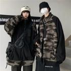 Couple Matching Camo Fleece Zip-up Jacket