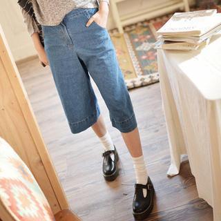 Cropped Wide-leg Jeans