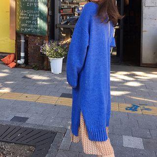 Long-sleeve Chiffon Print Midi Dress
