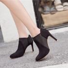 High-heel Panel Ankle Boots