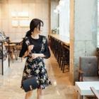 3/4-sleeve Ruffle-cuff Top