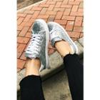 Glittered Lace-up Sneakers