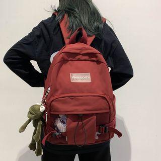 Mesh Panel Applique Backpack