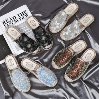 Floral Mesh Mules