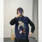 Penguin Print Knit Vest