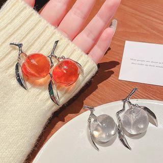 Peach Faux Crystal Alloy Dangle Earring