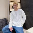 Long-sleeve Metal-accent Irregular T-shirt
