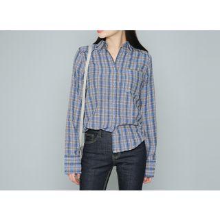 Fringed-detail Check Shirt